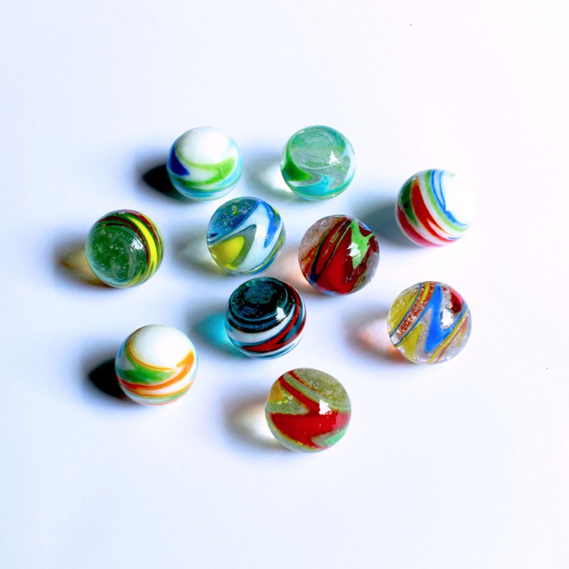 Glasmurmeln - Schlieren in Kugelbox 20mm | Handarbeit