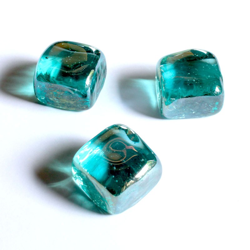 Glasnuggets Quadrat türkis isirierend