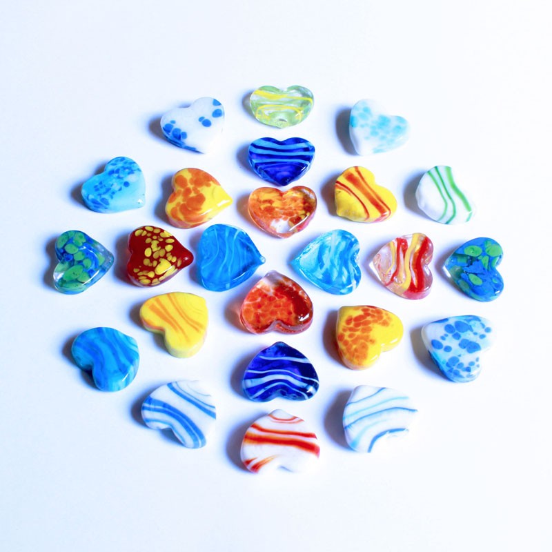 Glas-Herzen - flach | für effektvolle Dekorationen