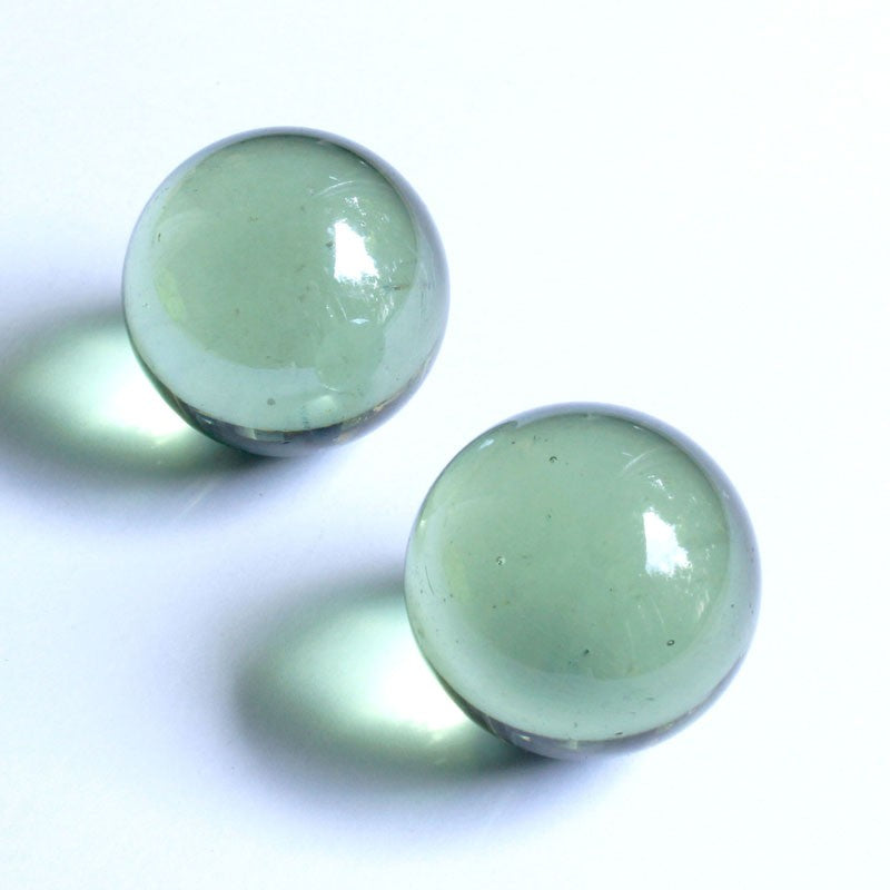 Glasmurmeln - lindgrün irisierend 35mm | lichtdurchlässige Kugeln