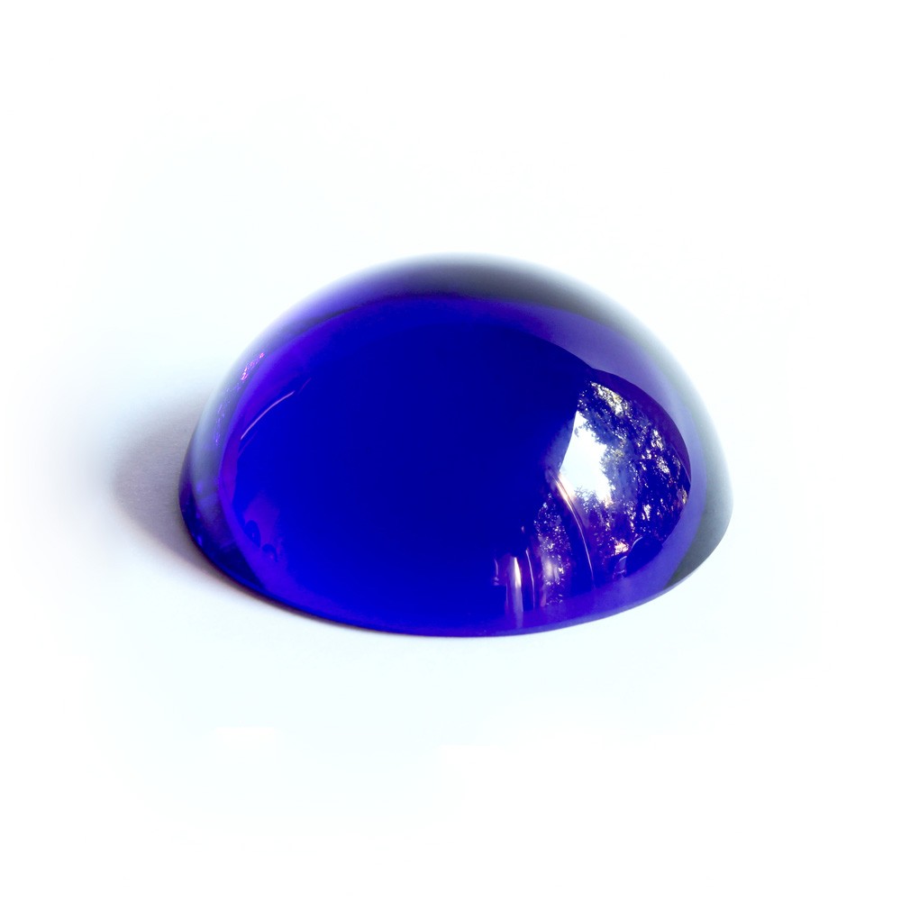 Halbkugel Kristallglas blau 40mm