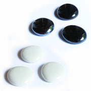 Glasnuggets - 30mm Mix schwarz-weiss opak irisierend