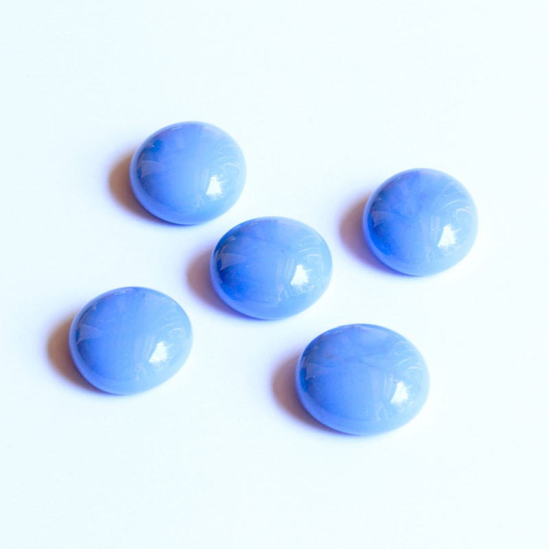 Glasnuggets - pastellblau opak 20mm