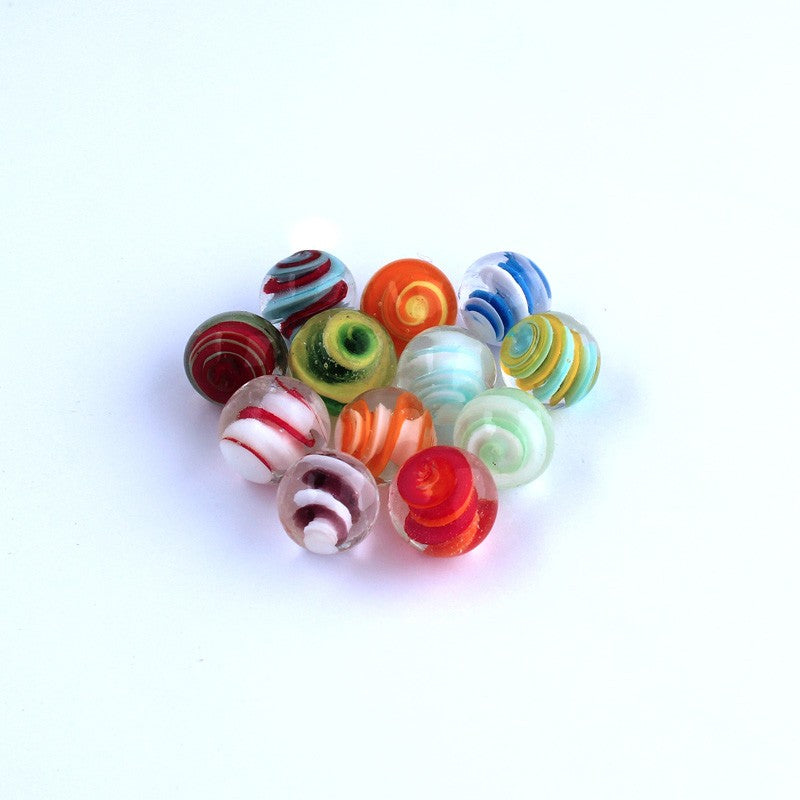 Glasmurmeln - Spiralen 17mm | Handgefertigt