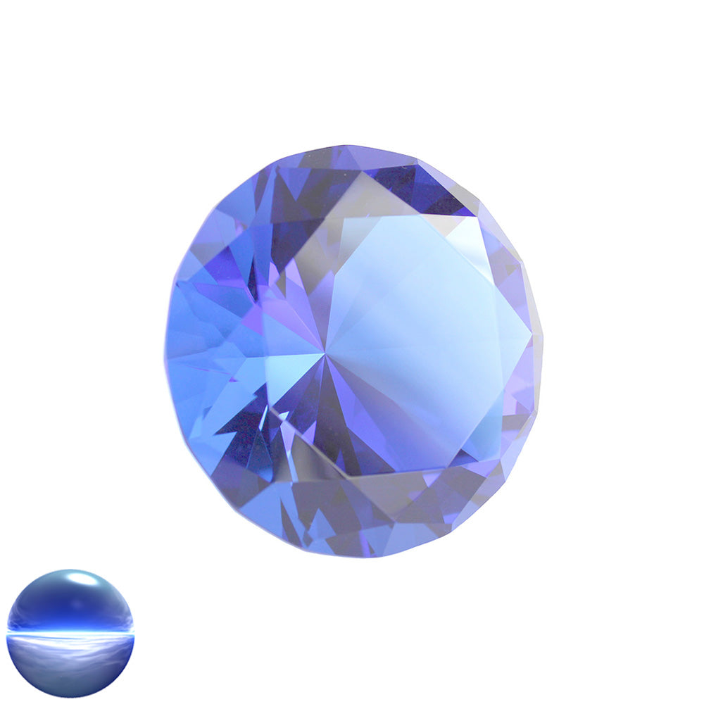 Glasdiamant B - dunkelblau 80mm