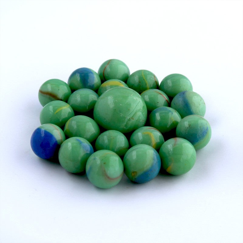 Glasmurmeln - grün opak | lichtundurchlässig