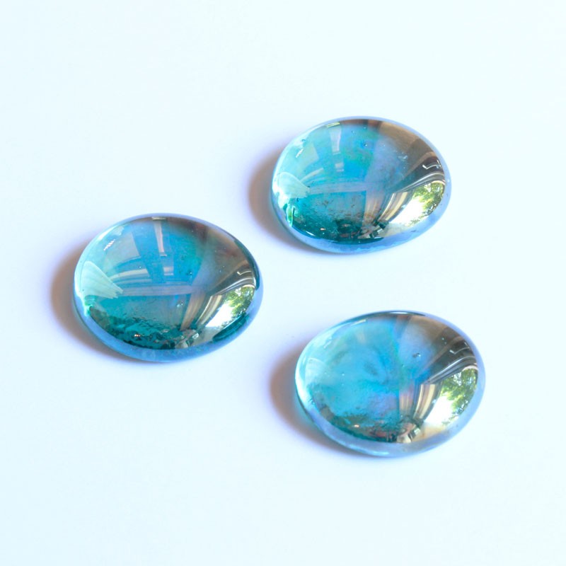 Glasnuggets türkis irisierend 30mm