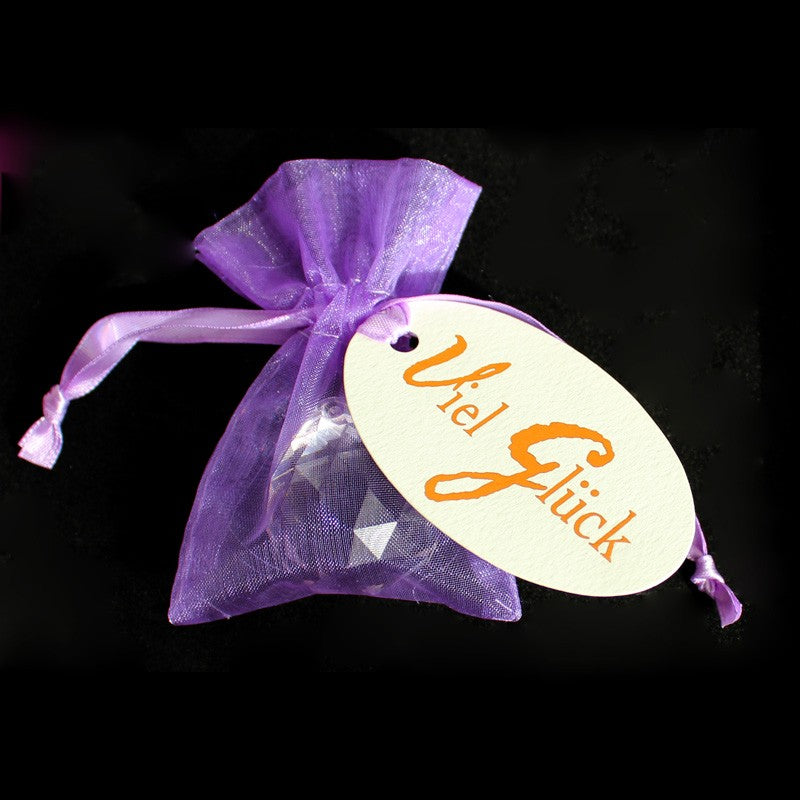 Kleines Geschenk - Viel Glück - mit Glaskristall Kugel