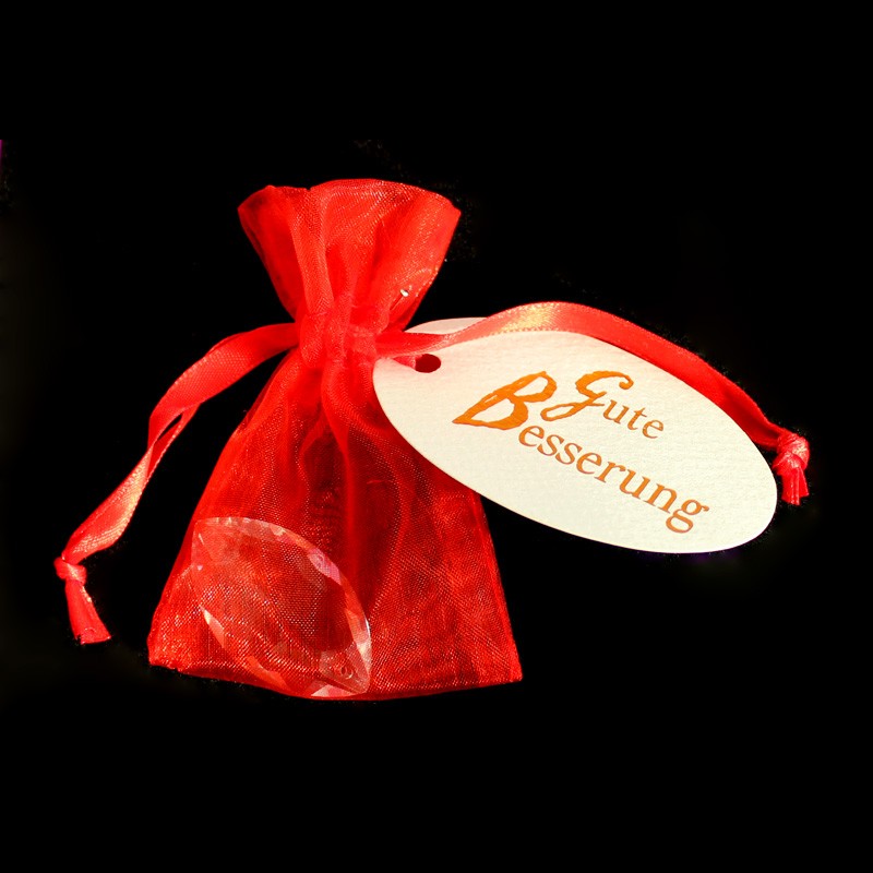 Kleines Geschenk - Gute Besserung - mit Glaskristall Drachenträne