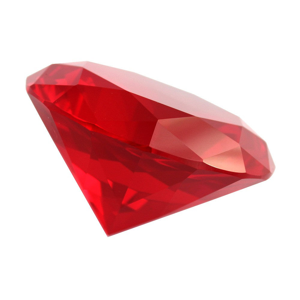 Glasdiamant B - rot 40mm | mit 56 Facetten geschliffen