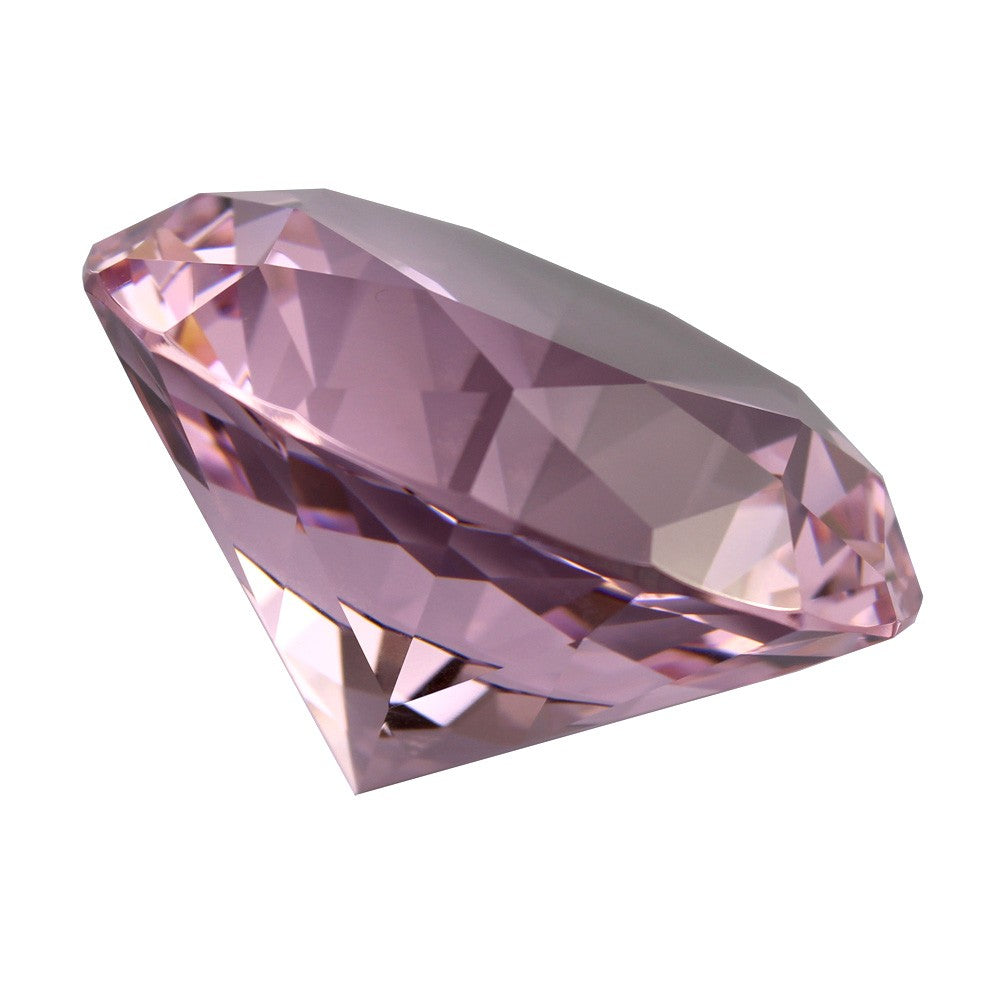 Glasdiamant B - rosa 40mm | mit 56 Facetten geschliffen