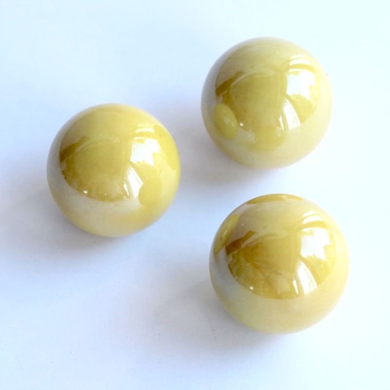 Glasmurmeln - gelb opak 25mm | nicht lichtdurchlässig