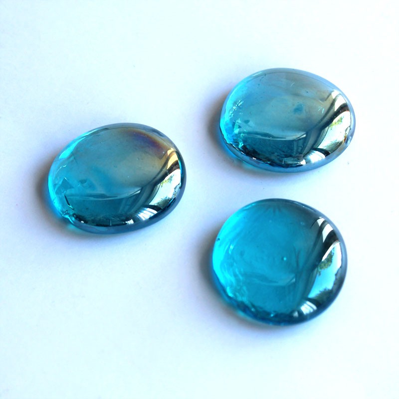 Glasnuggets petrol irisierend 30mm