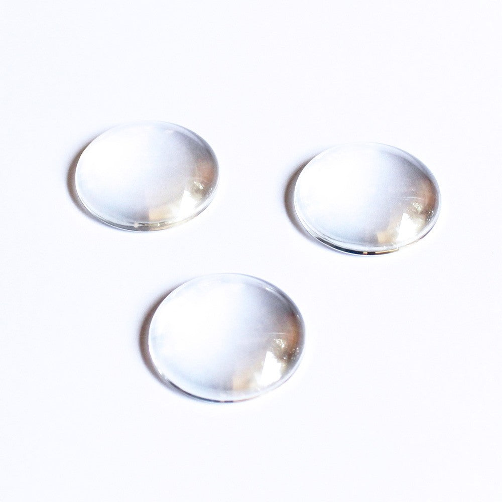 Cabochon aus klarem Glas 30mm | erhältlich in diversen Grössen