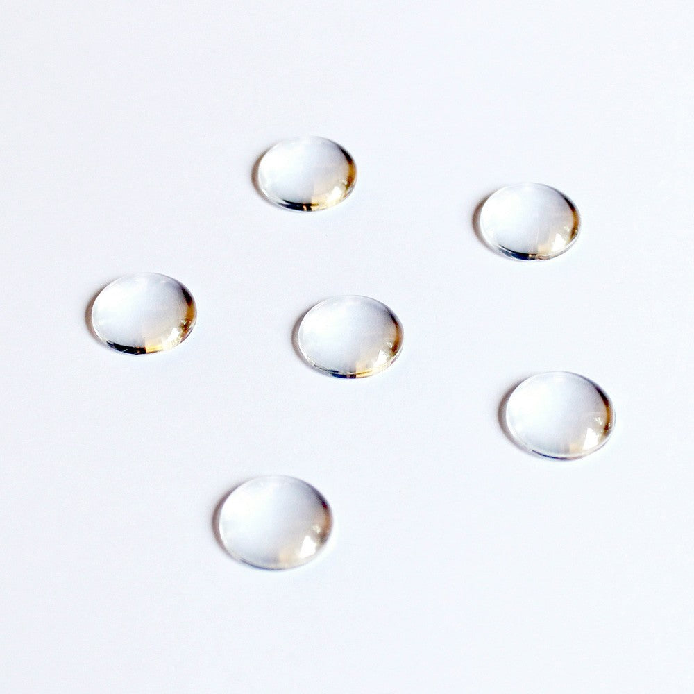 Cabochon aus klarem Glas 15mm | erhältlich in diversen Grössen