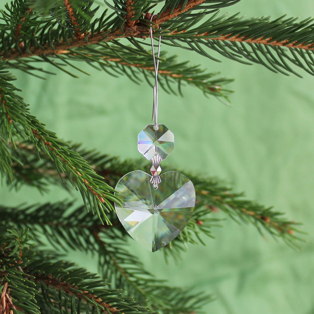 Christbaumschmuck Kristallglas Herz