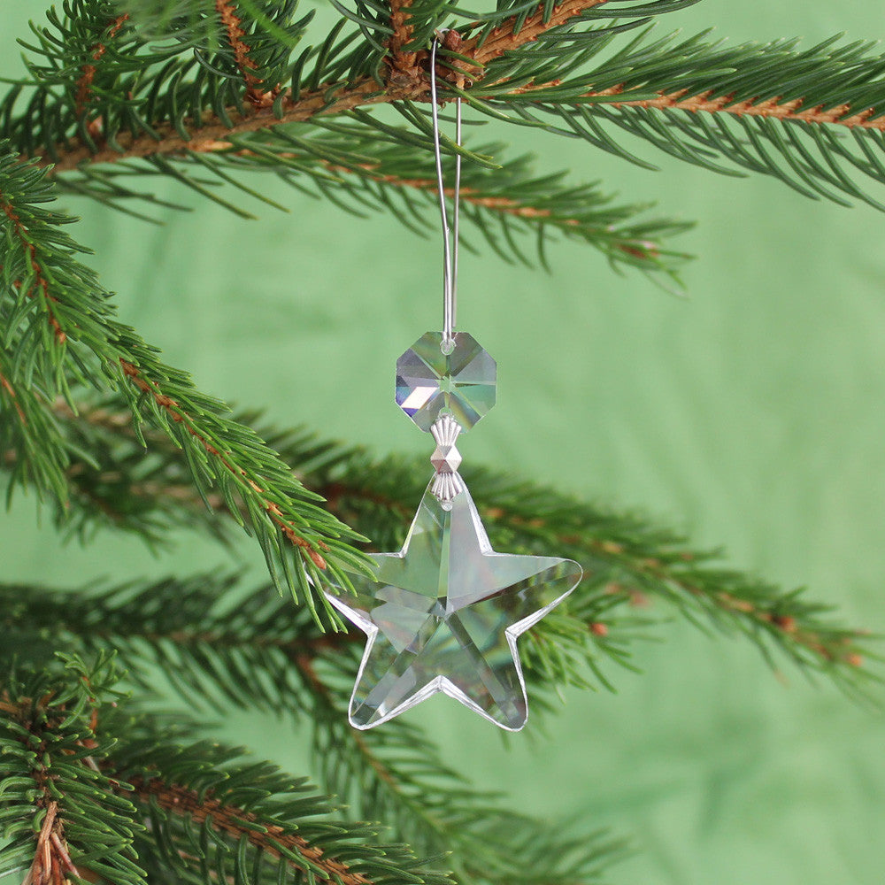 Christbaumschmuck Kristallglas Stern