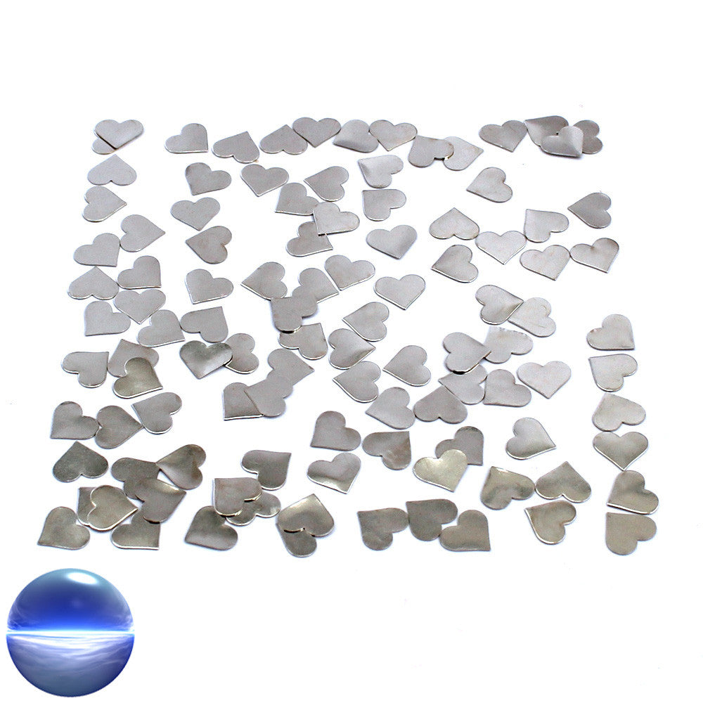 Streuherzchen - Metall vernickelt | wirkungsvolle Tischdekoration