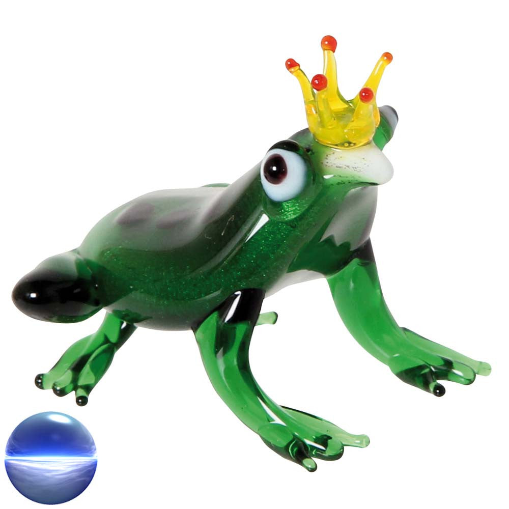 Glas-Kristall Froschkönig | 5 cm Handarbeit