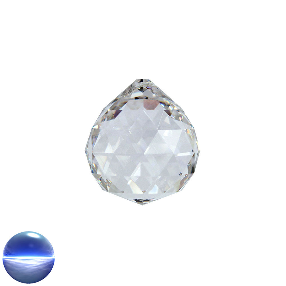 Glaskristall B - Kugel Dreieck 20mm | facettiert geschliffen