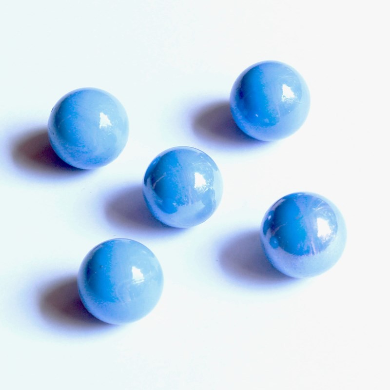 Glasmurmeln - blau opak 16mm | lichtundurchlässig