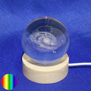 Kristallkugel - Milchstrasse 6cm mit LED | mit USB Stecker