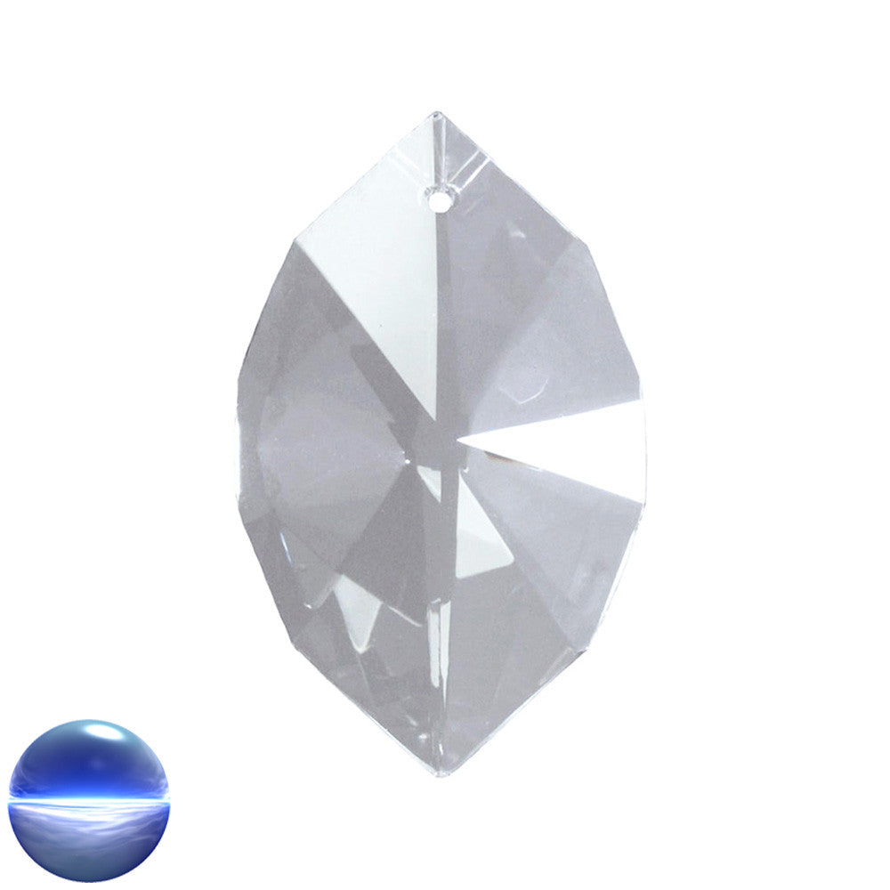 Glaskristall B - Vesica 50mm | facettiert geschliffen