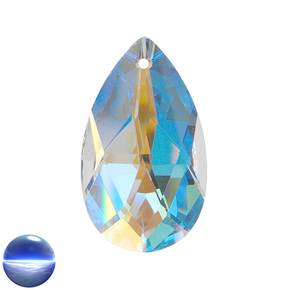 Glaskristall B - Salzburger Mandel irisierend 50mm | facettiert