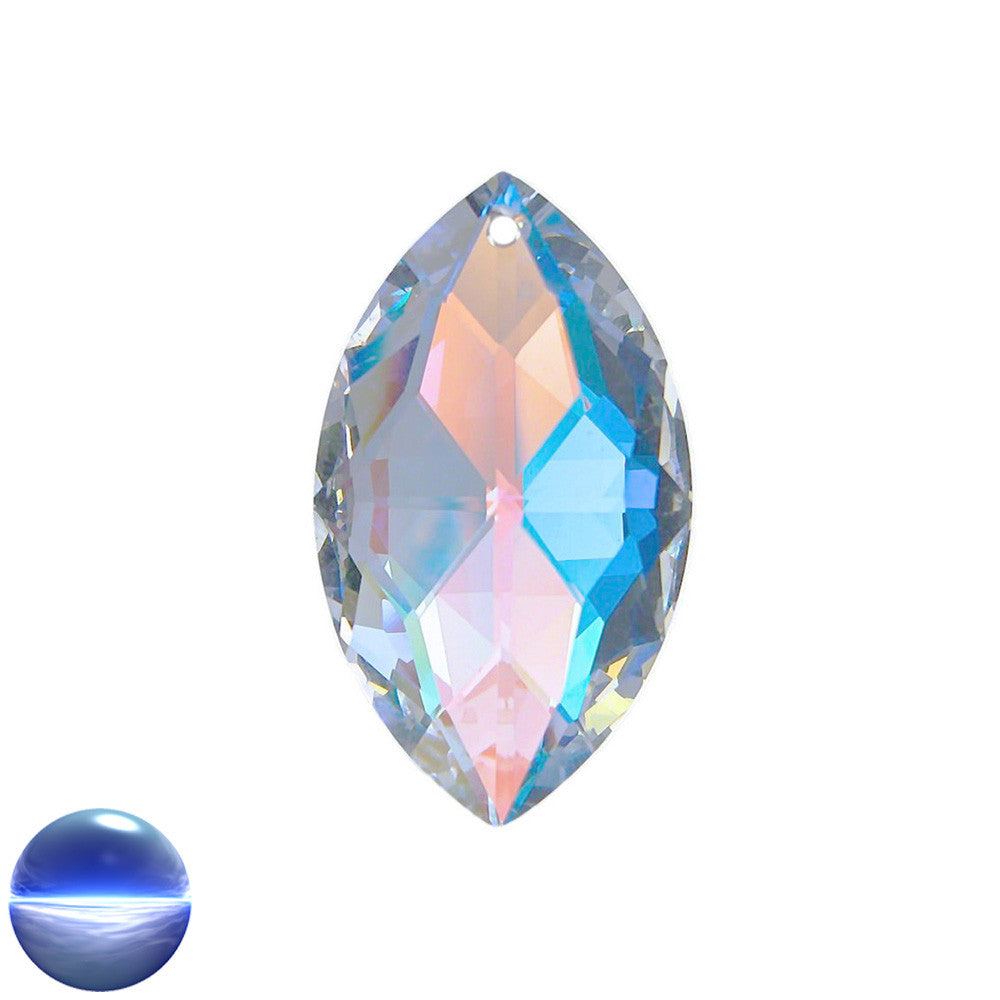 Glaskristall A - Drachenauge irisierend 38mm | facettiert geschliffen