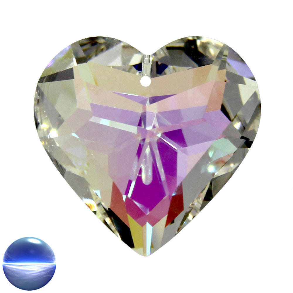 Glaskristall A - Herz irisierend 45 mm | Aurore Boreales