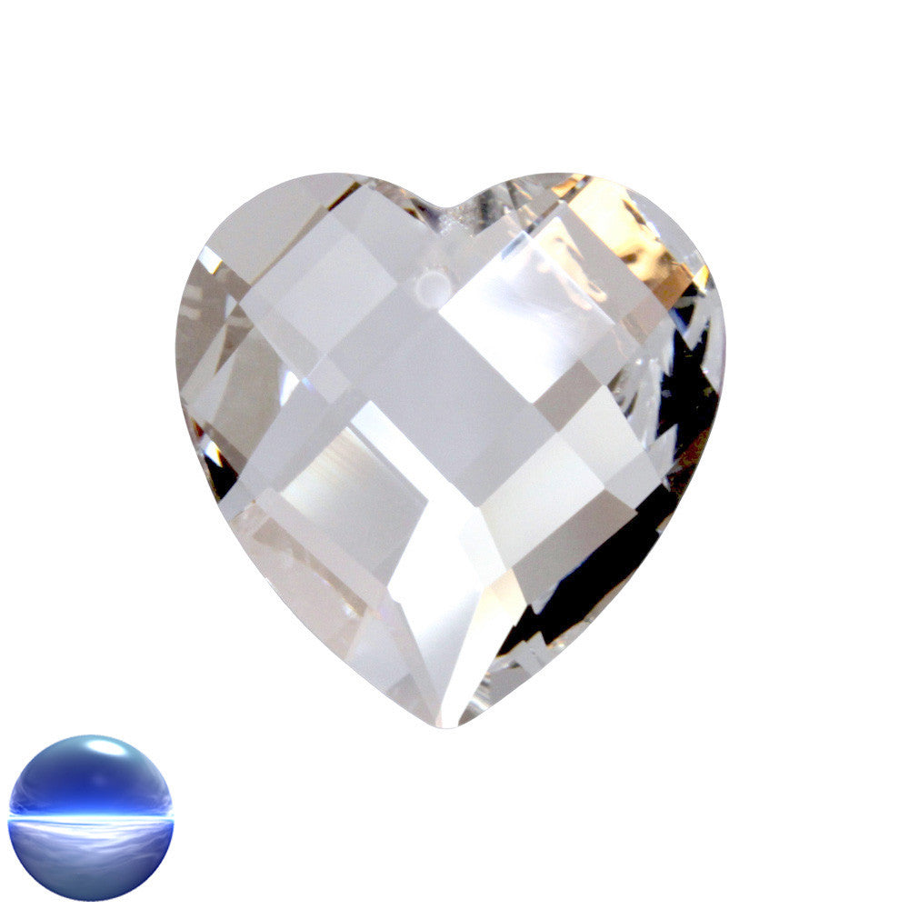 Glaskristall A - Herz Quadrat 28mm | facettiert geschliffen