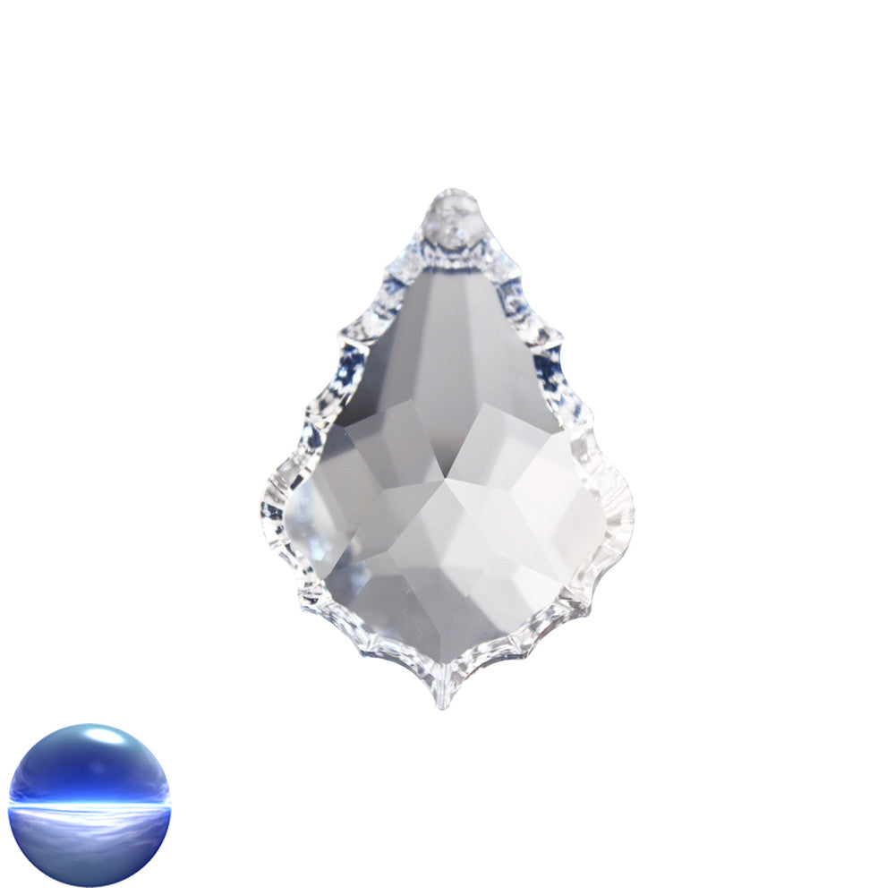 Glaskristall B - Drachenträne 50mm | vorne facettiert geschliffen