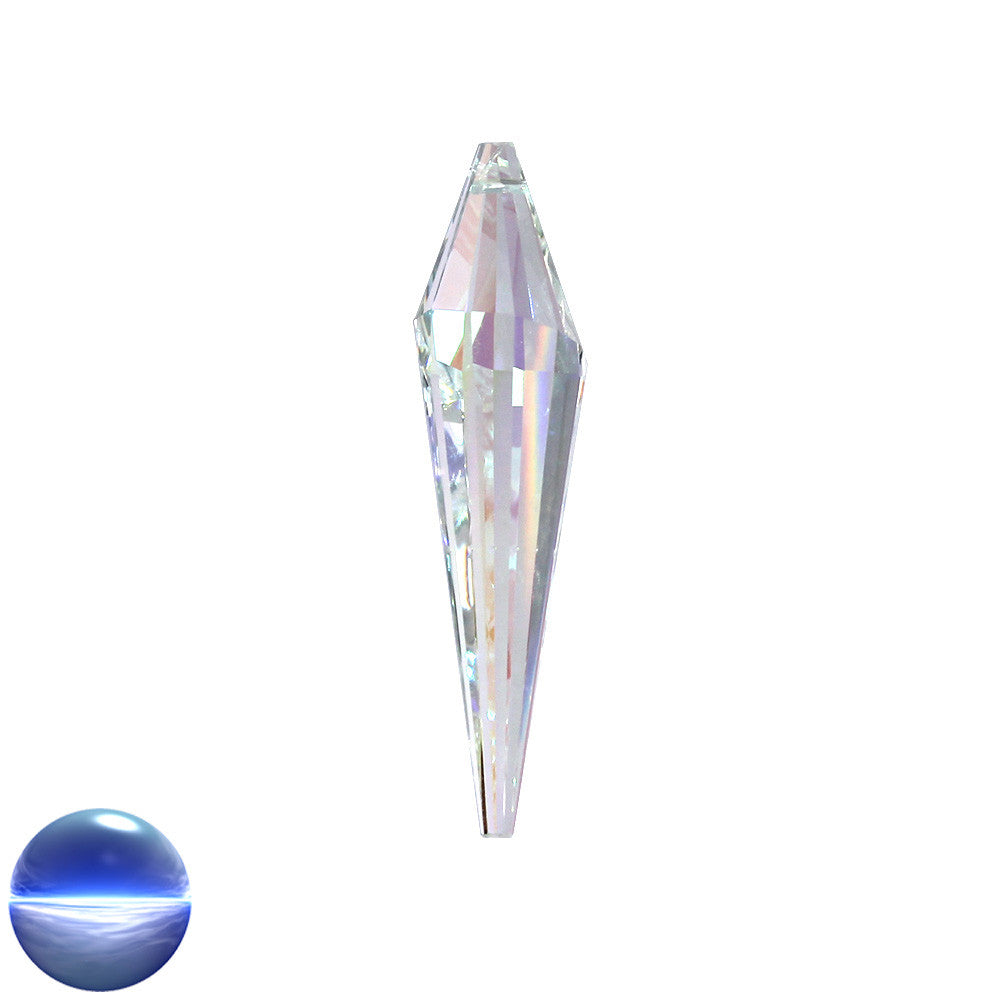 Glaskristall A - Spitzkegel 76mm irisierend | facettiert geschliffen