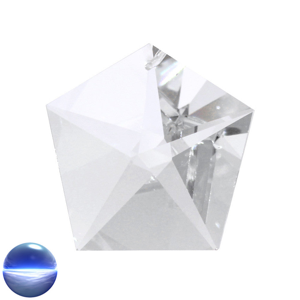 Glaskristall B - Pentagon 50mm | facettiert geschliffen