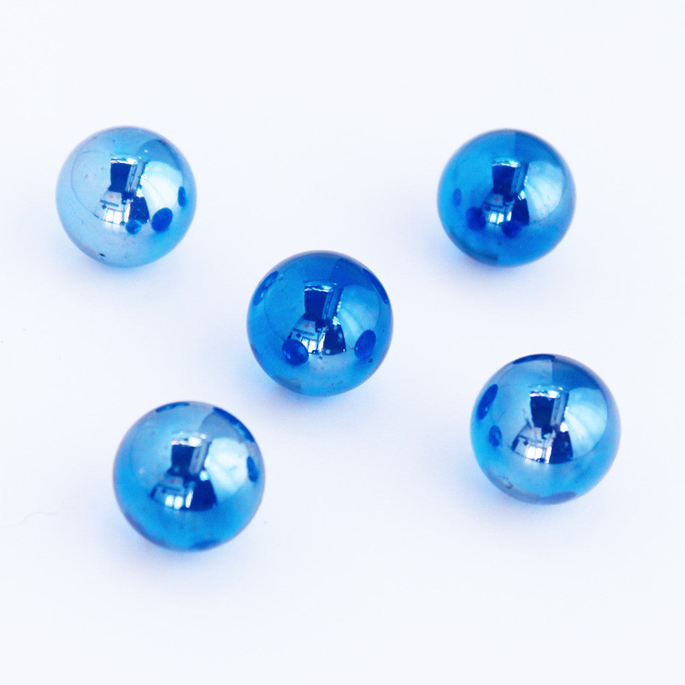 Glasmurmeln -hellblau irisierend 16mm | lichtdurchlässige Kugeln