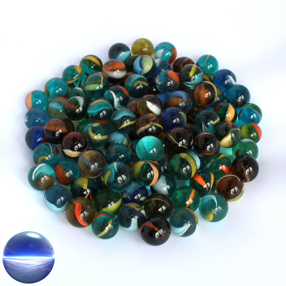 Glasmurmeln Berenice 16mm | opak und klar mit Schlieren