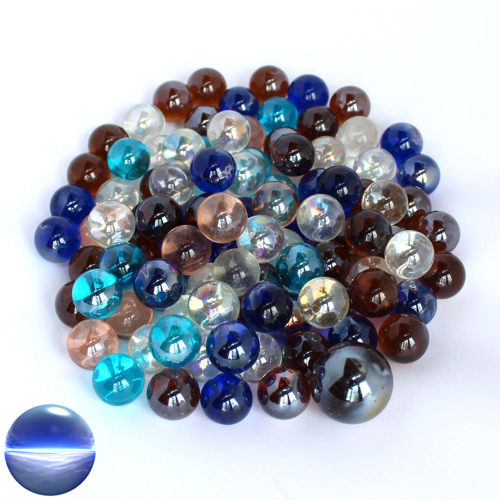 Glasmurmeln bunt | 100 Stück16mm - 1 Stück 25mm