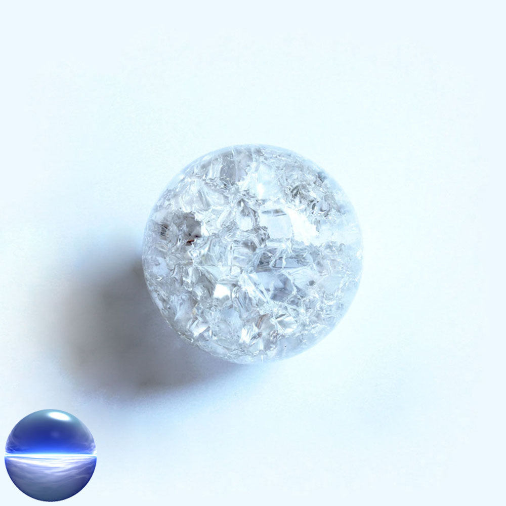 Kristallglaskugel crashed - weiss 50mm | Splitterkugel