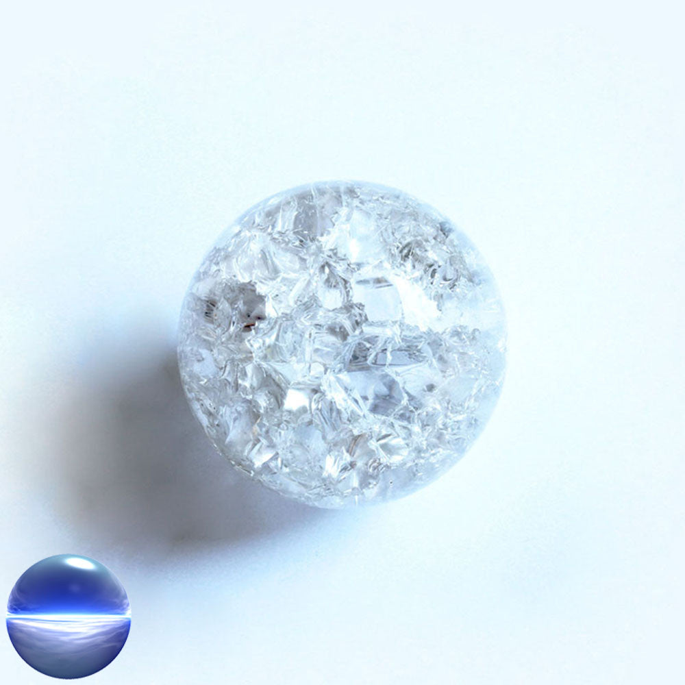 Kristallglaskugel crashed - weiss 60mm | Splitterkugel