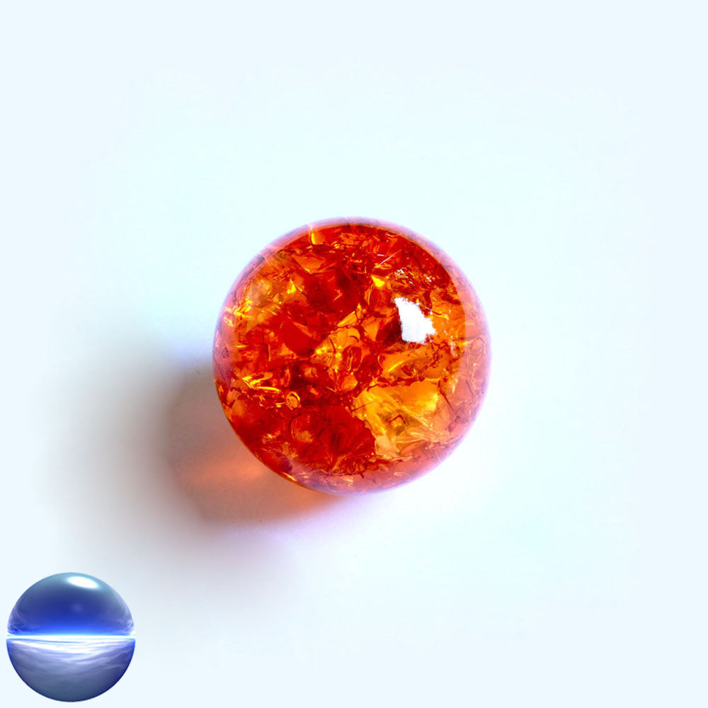 Kristallglaskugel crashed - orange 40mm | Splitterkugel