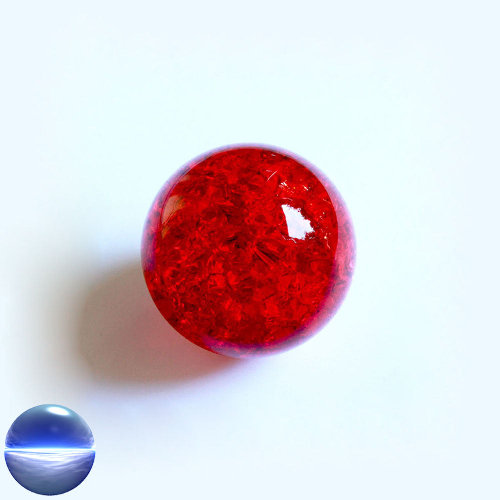 Kristallglaskugel crashed rot - 50mm