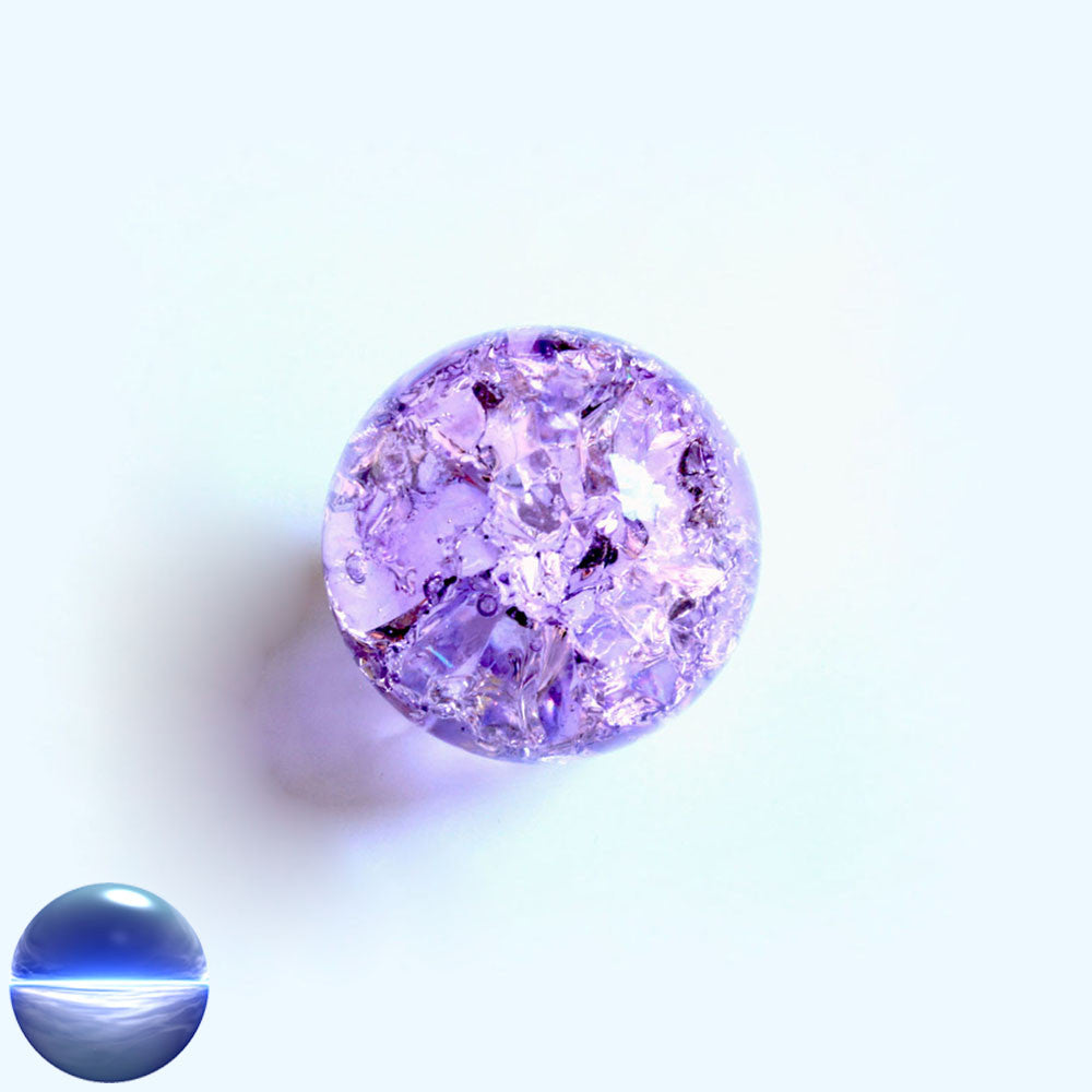 Kristallglaskugel crashed - lila 40mm | Splitterkugel
