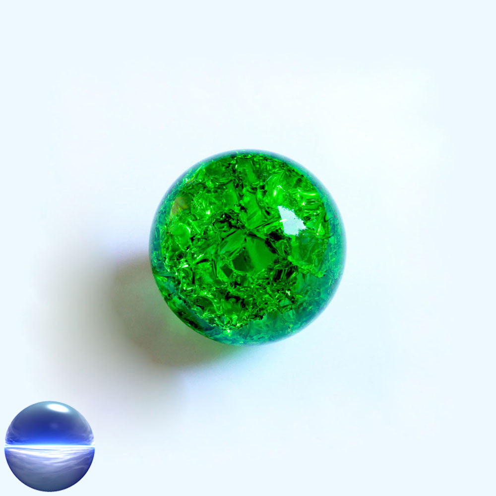 Kristallglaskugel crashed - grün 40mm | Splitterkugel