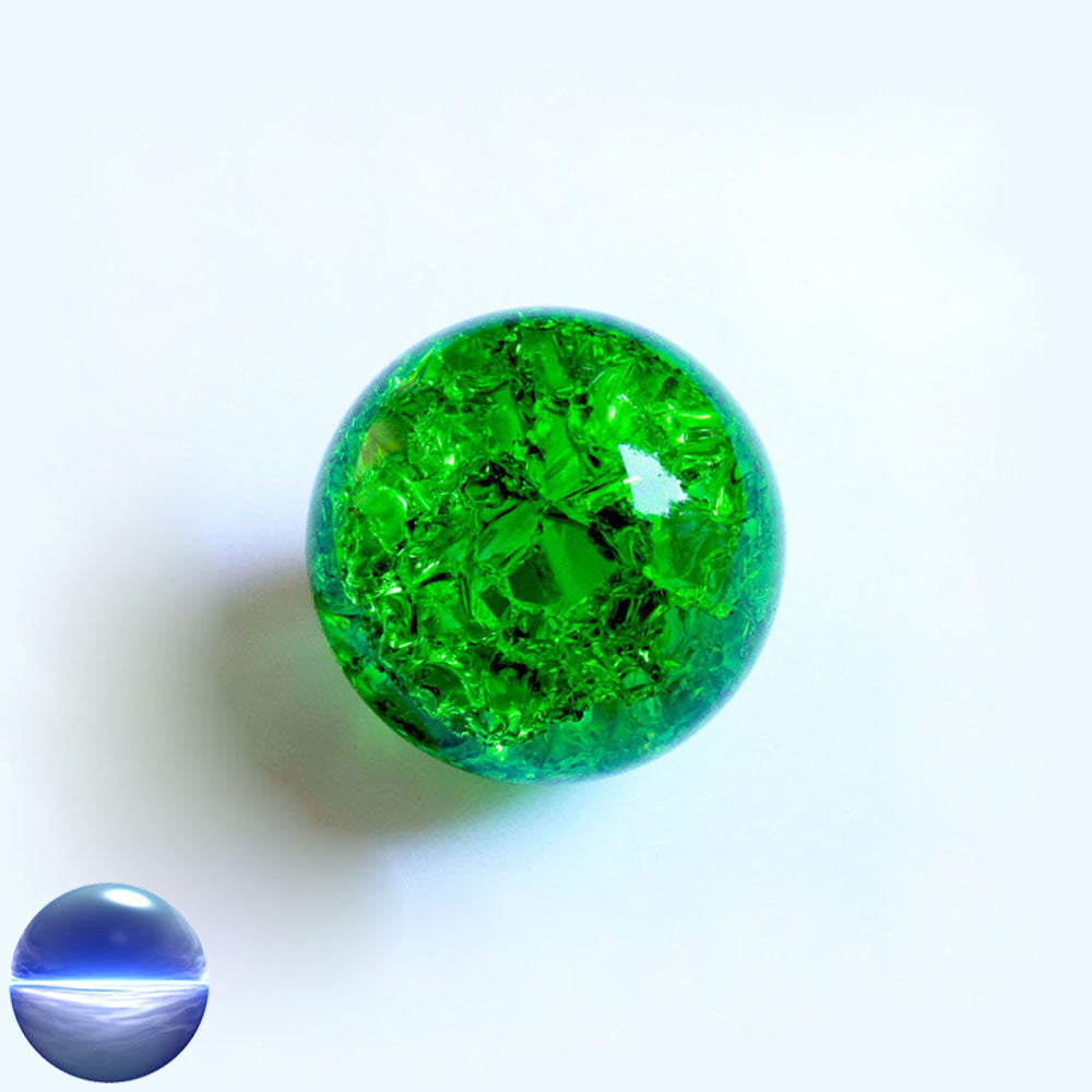 Kristallglaskugel crashed - grün 50mm | Splitterkugel