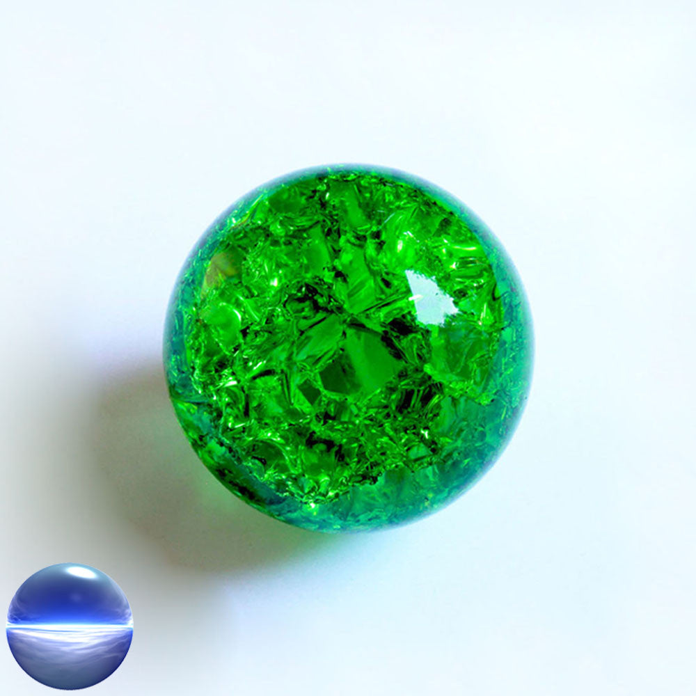 Kristallglaskugel crashed - grün 70mm | Splitterkugel