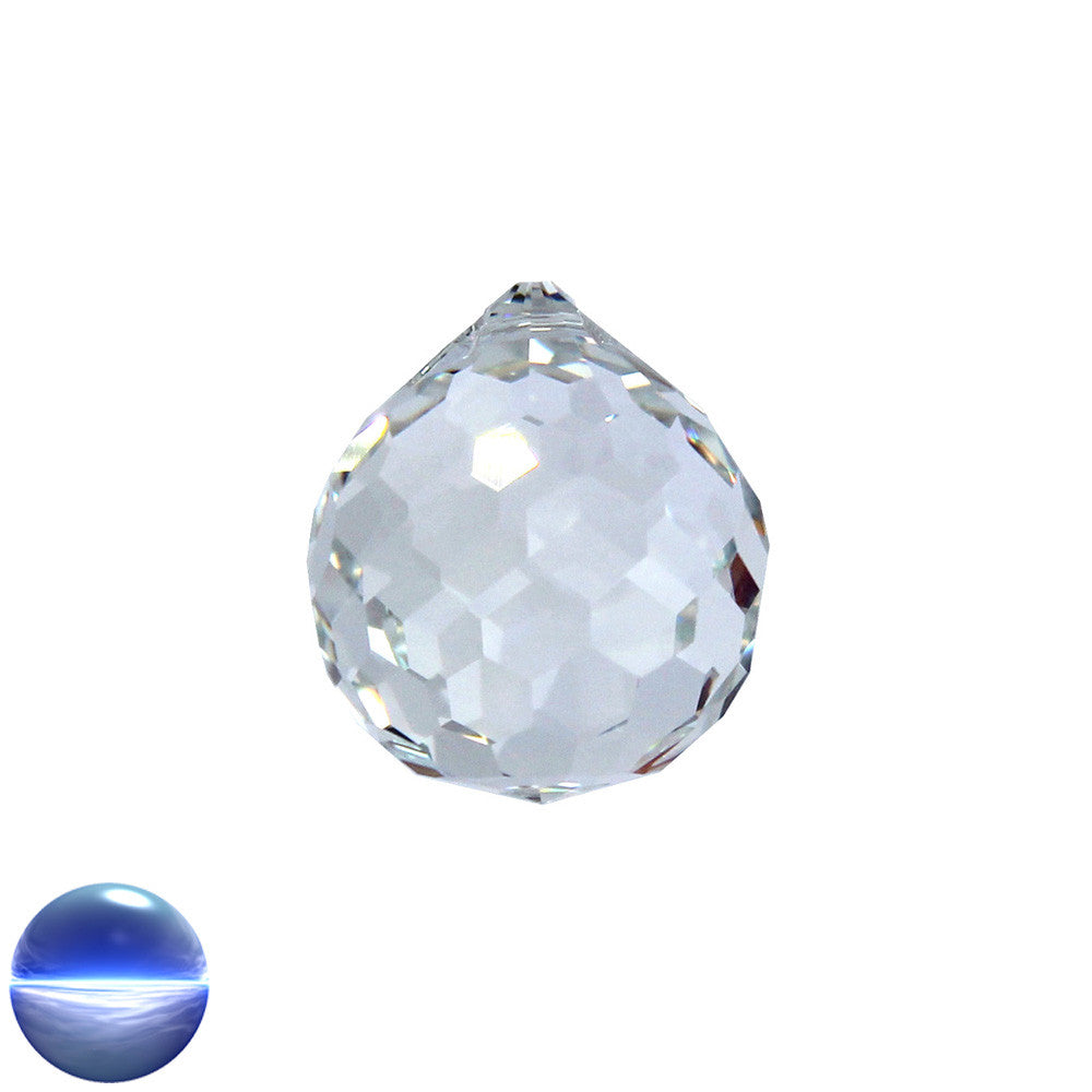 Glaskristall A - Kugel Wabe 30mm | facettiert geschliffen