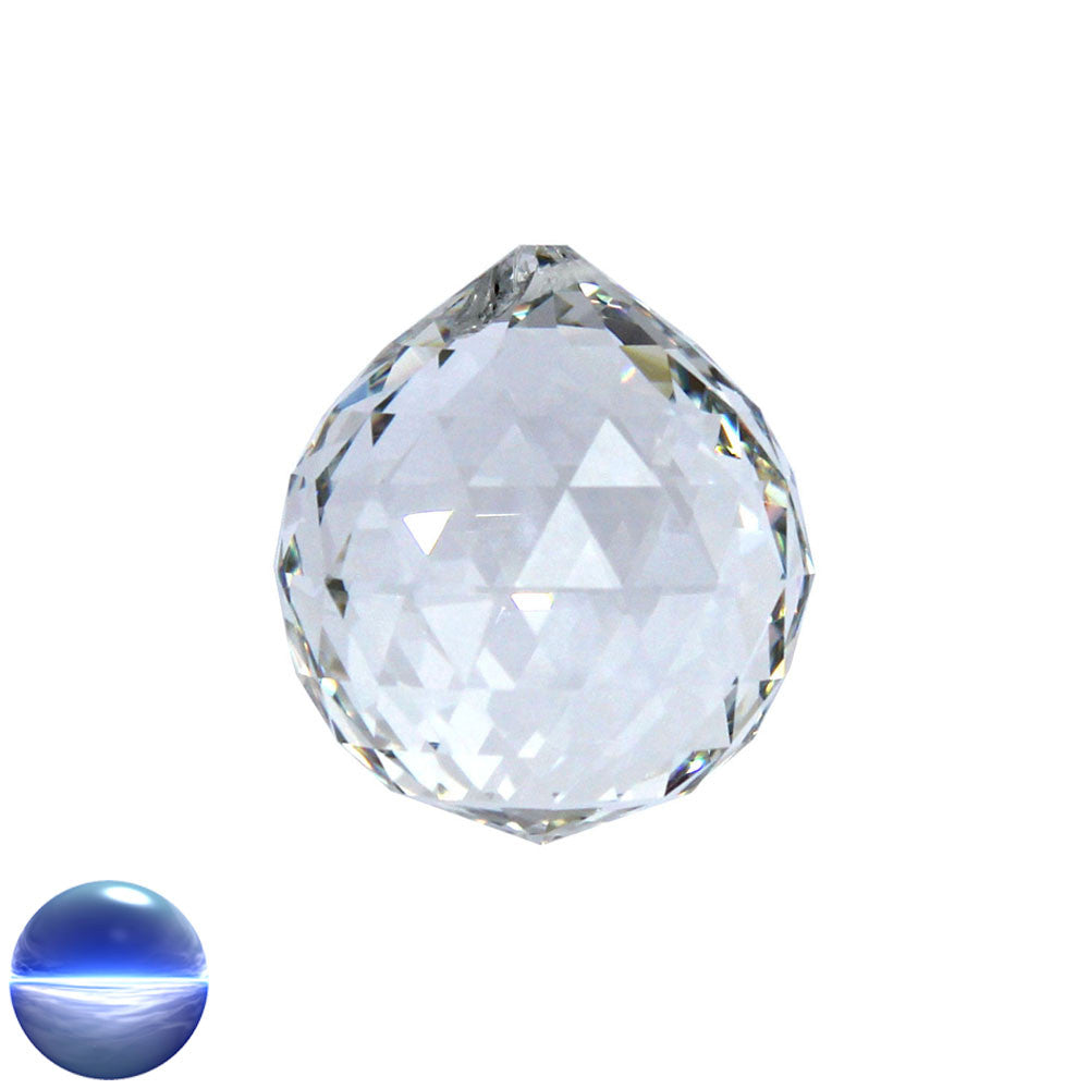 Glaskristall A - Kugel-Dreieck 40mm | 240 Facetten geschliffen