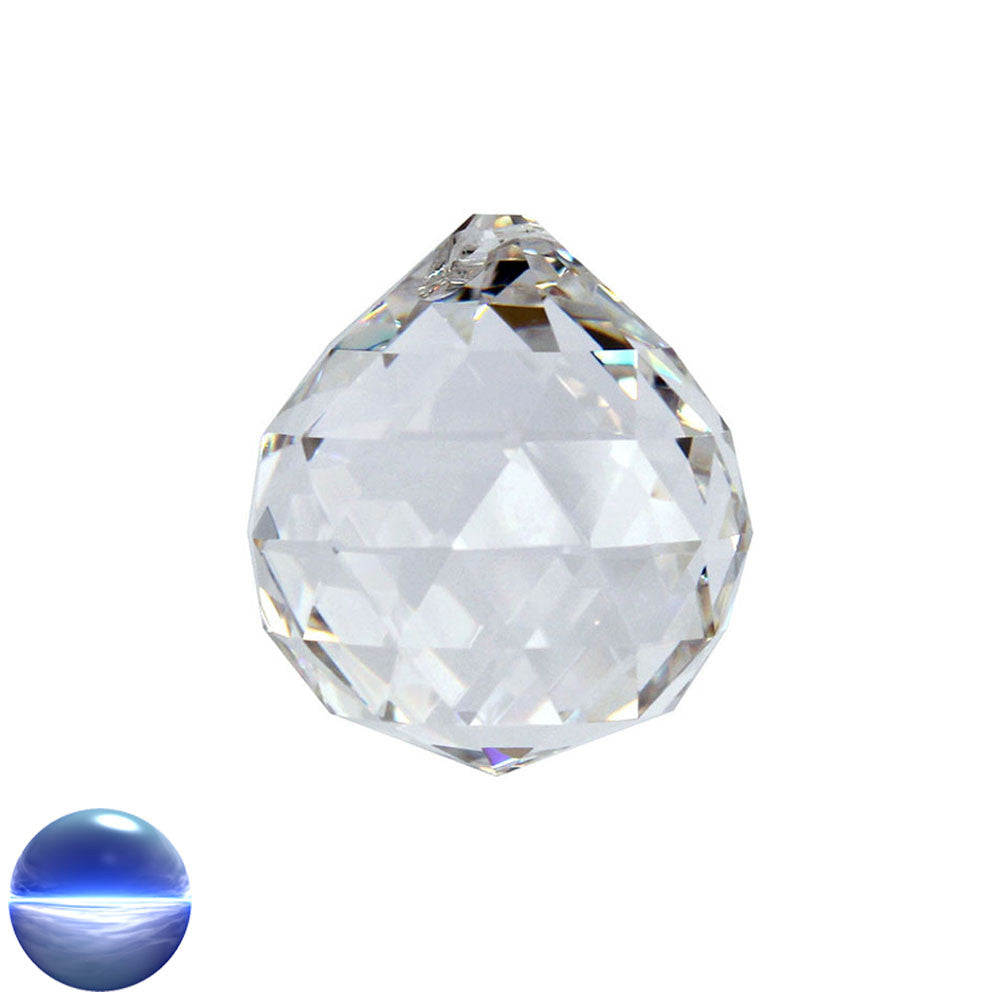 Glaskristall B - Kugel Dreieck 40mm | facettiert geschliffen