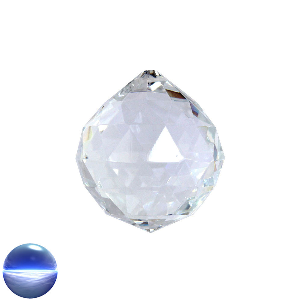 Glaskristall C - Kugel Dreieck 40mm | facettiert geschliffen