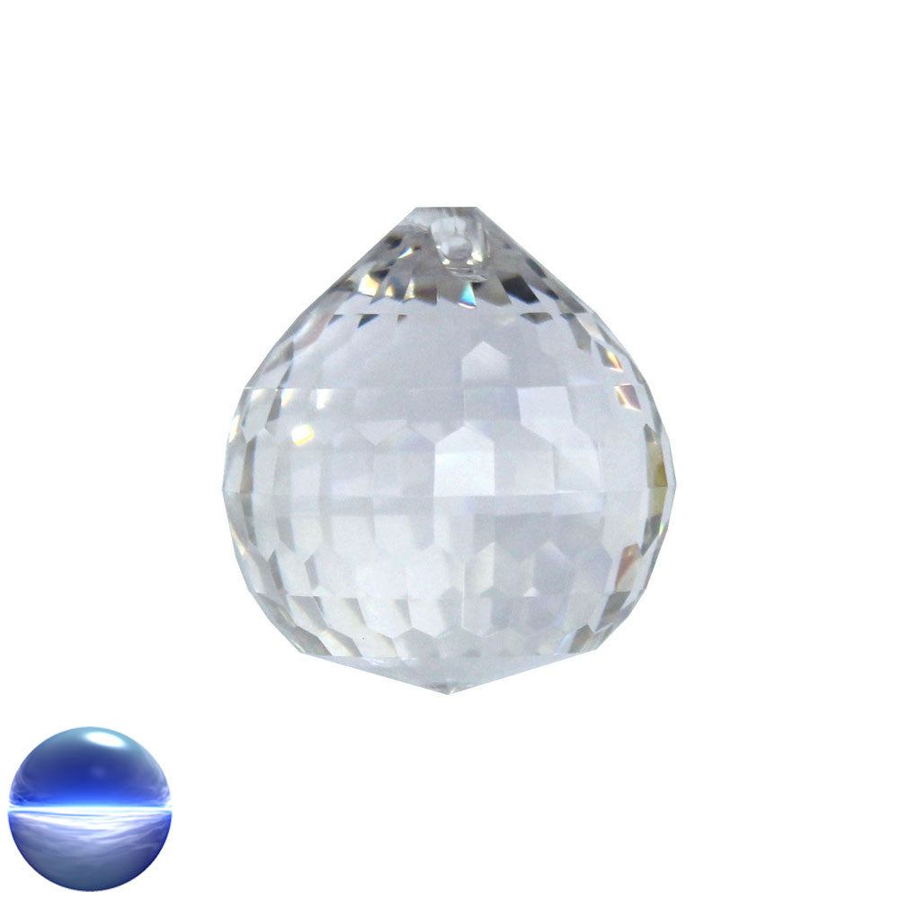 Glaskristall B - Kugel Raute 40mm | facettiert geschliffen